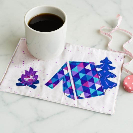 Hiking Mug Rug Downloadable PDF Quilt Pattern