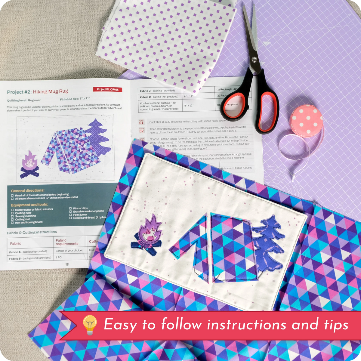 Mrs. Quilty Tutorial Quilting Kit Box β Fabric, Patterns & Sewing Tools | Mrs Quilty