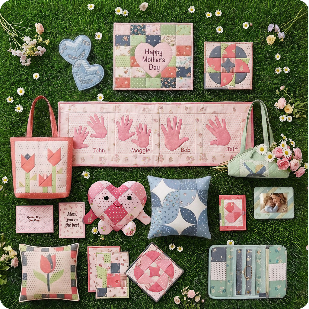 14 Downloadable PDF Mothers Day Quilt Patterns