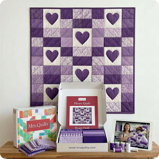Purple Hearts Quilt Kit