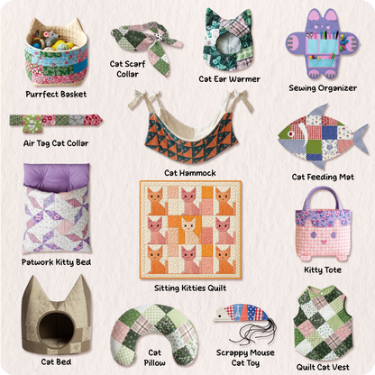 14 Downloadable PDF Purrfect Cat Patterns