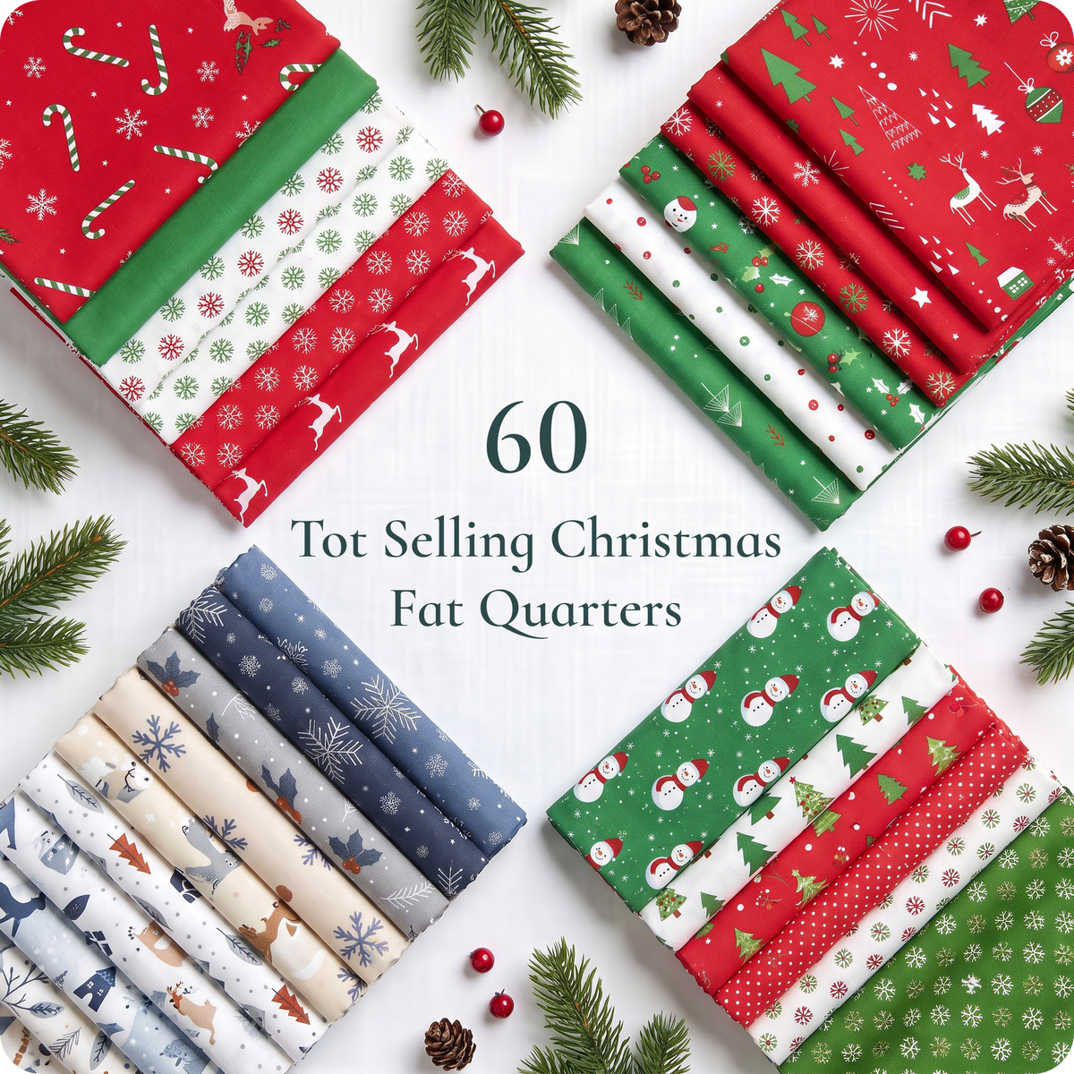 The Fabric Stash Builder - Christmas Mega Fabric Bundle