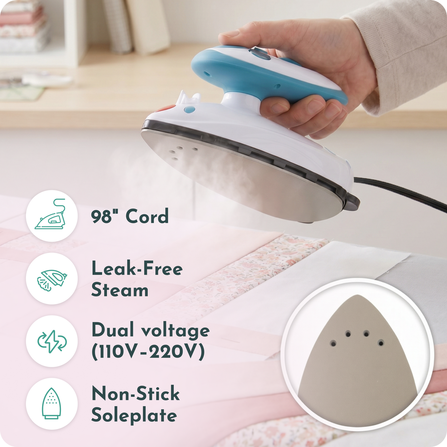 Dritz Quilting Mini Iron - Perfect for patchwork & pressing seams