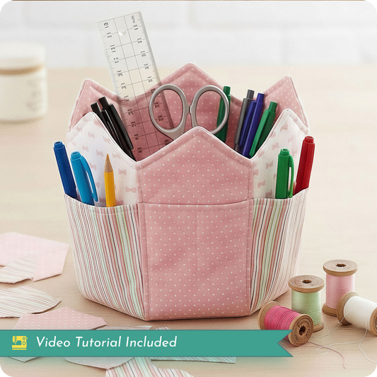 Quilted Stationery Organizer Digital PDF Pattern