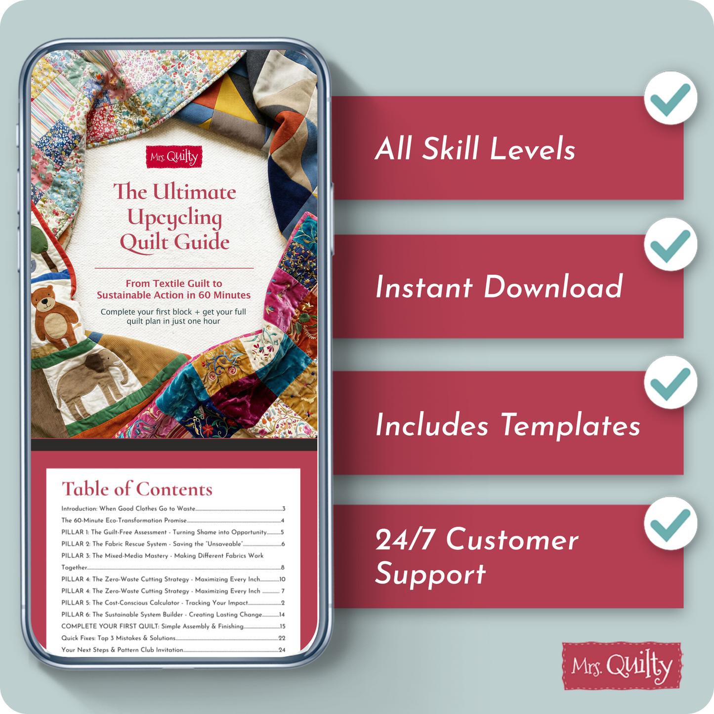 The Upcycling Quilt Guide Downloadable PDF E-book
