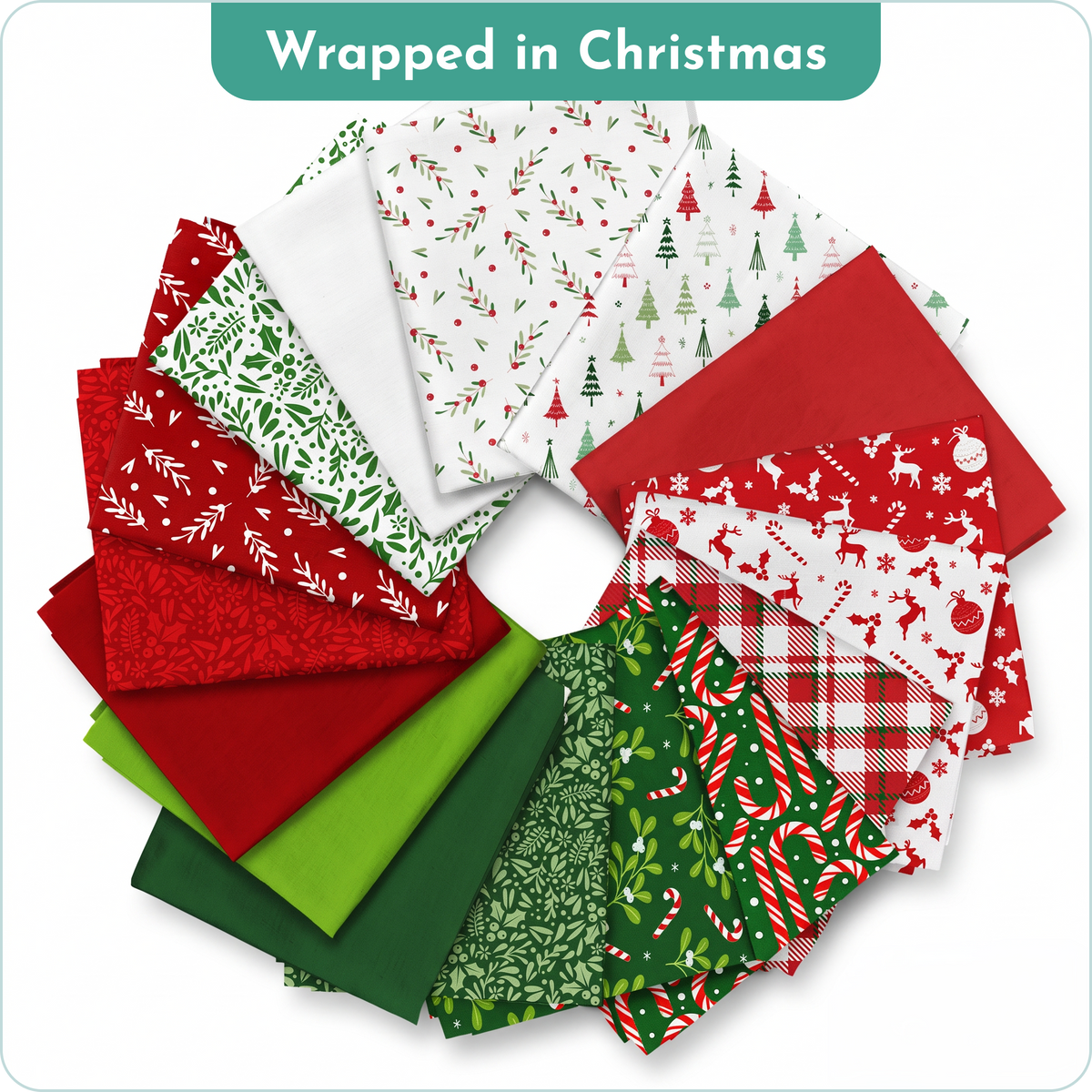 The Fabric Stash Builder - Christmas Mega Fabric Bundle