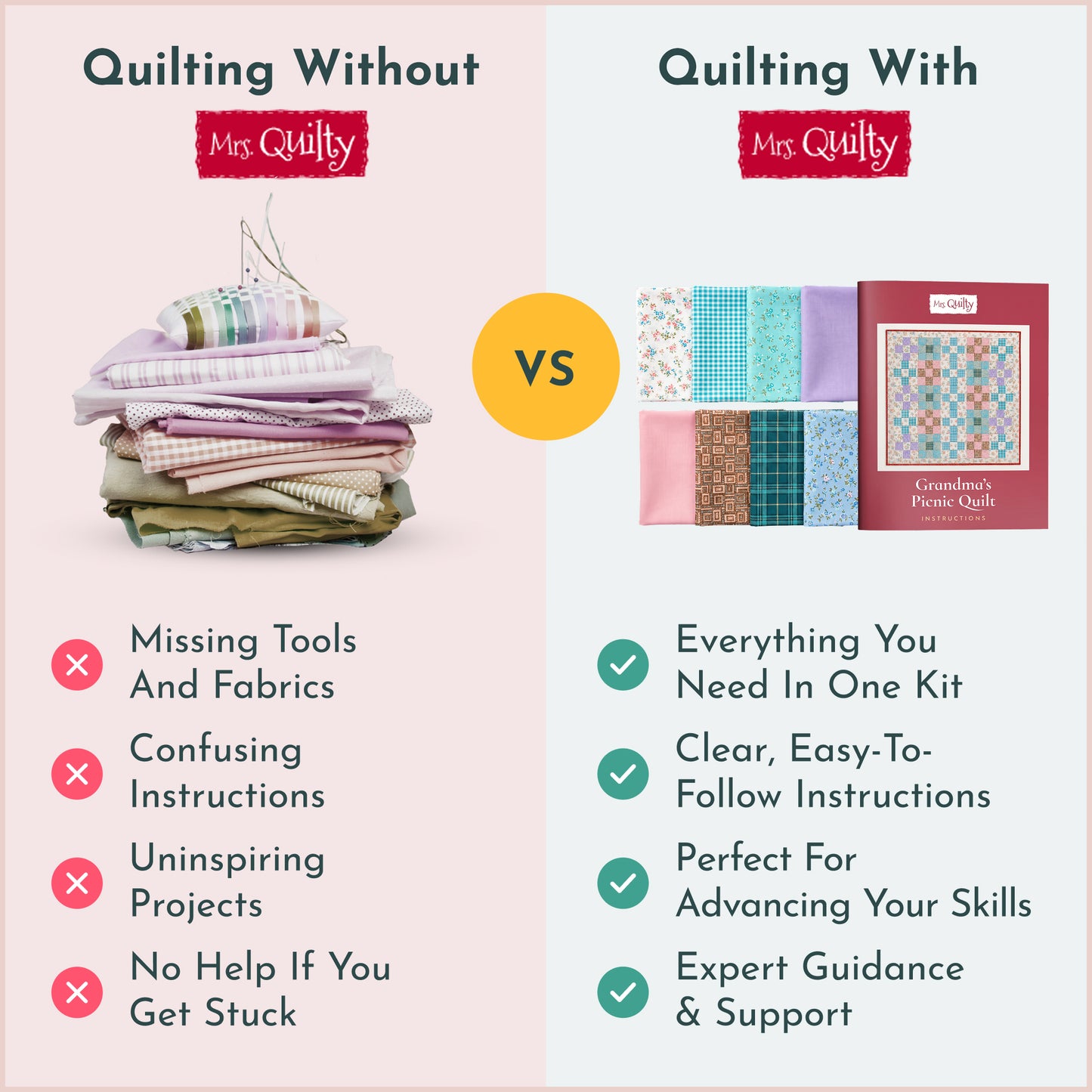 Grandmas Picnic Quilt Kit