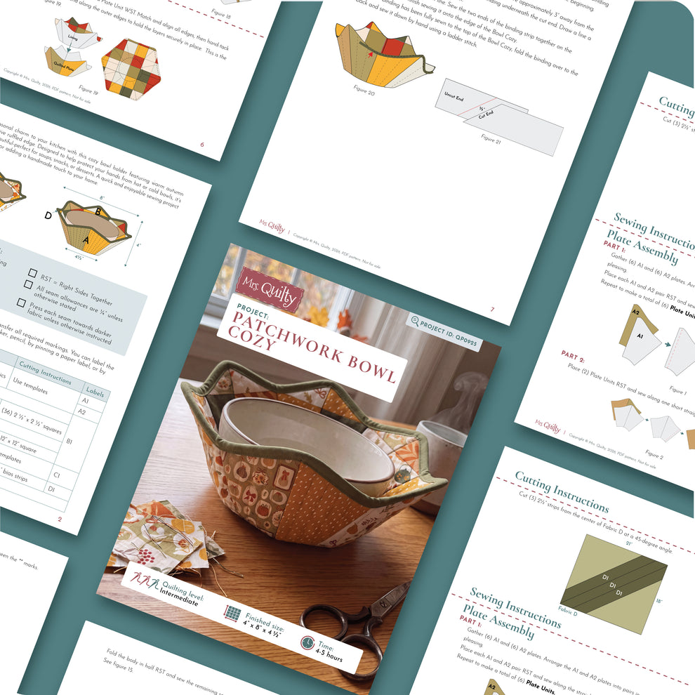 Patchwork Bowl Cozy Digital PDF Pattern patchwork-bowl-cozy-digital-pdf-pattern