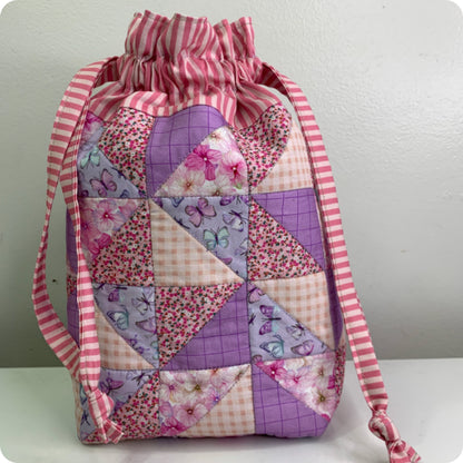 Patchwork Drawstring Pouch Digital PDF Pattern