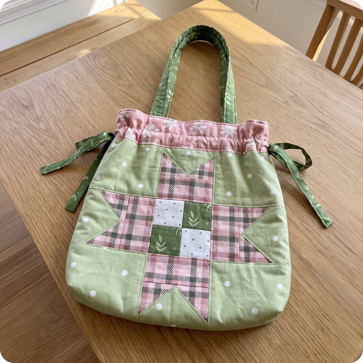 Drawstring Tote Bag Quilt Downloadable PDF Quilt Pattern