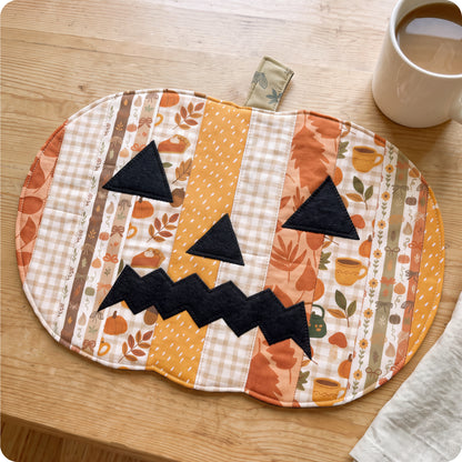 Halloween Pumpkin Placemat Downloadable PDF Quilt Pattern