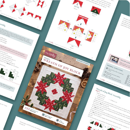 Wreath of Joy Block Digital PDF Pattern