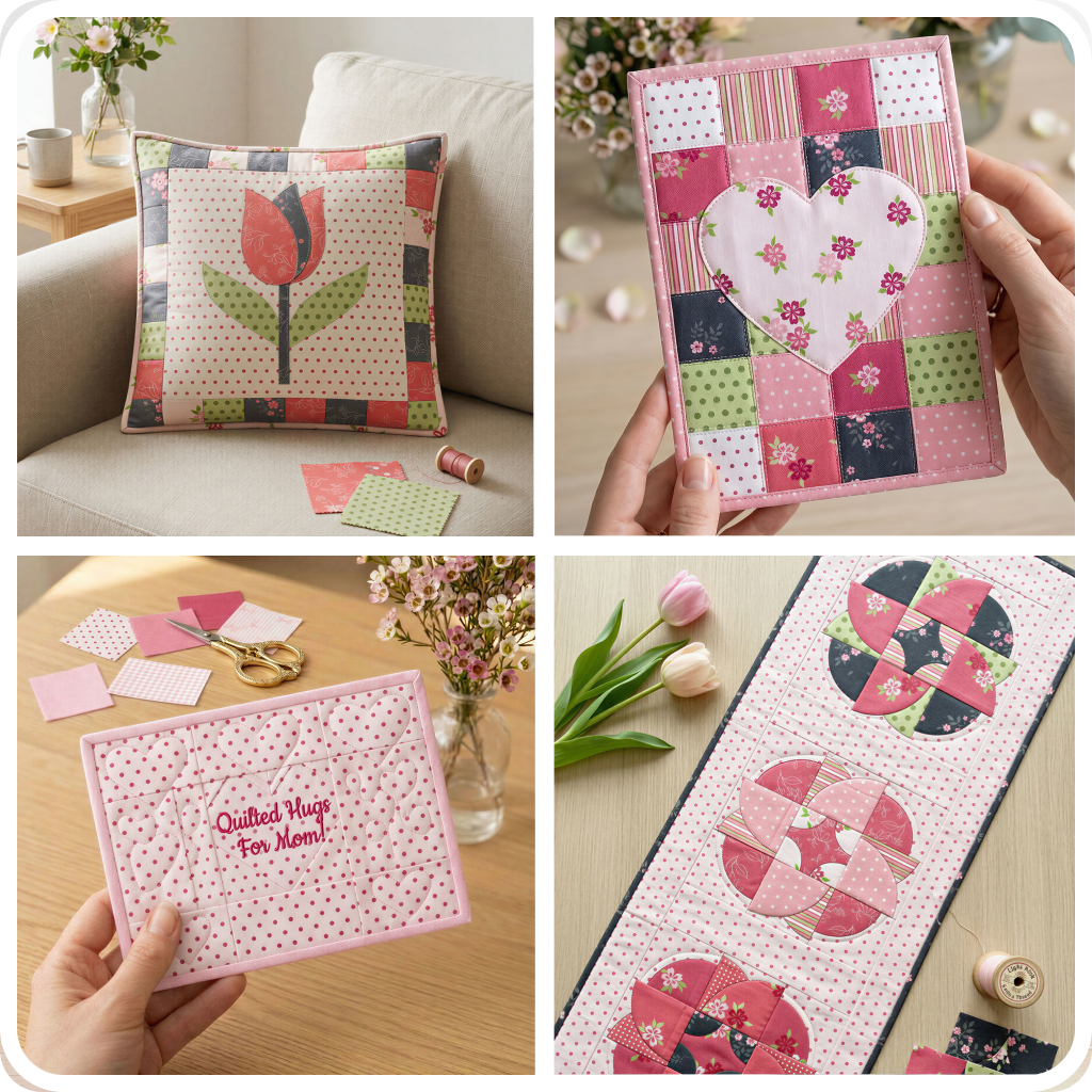 14 Downloadable PDF Mothers Day Quilt Patterns