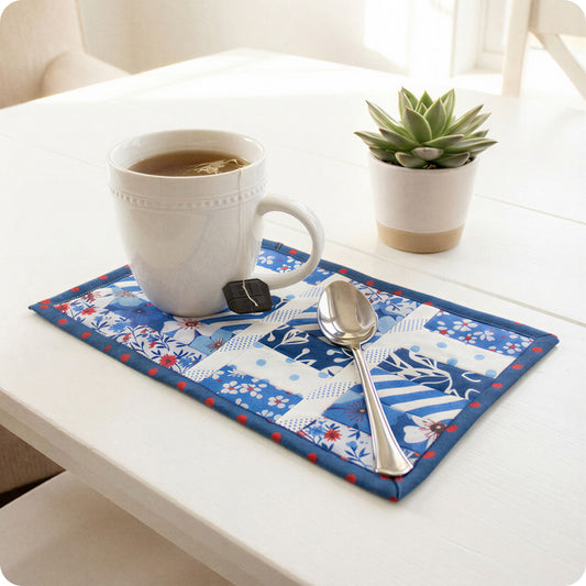 Quilt-As-You-Go Mug Rug Downloadable PDF Quilt Pattern