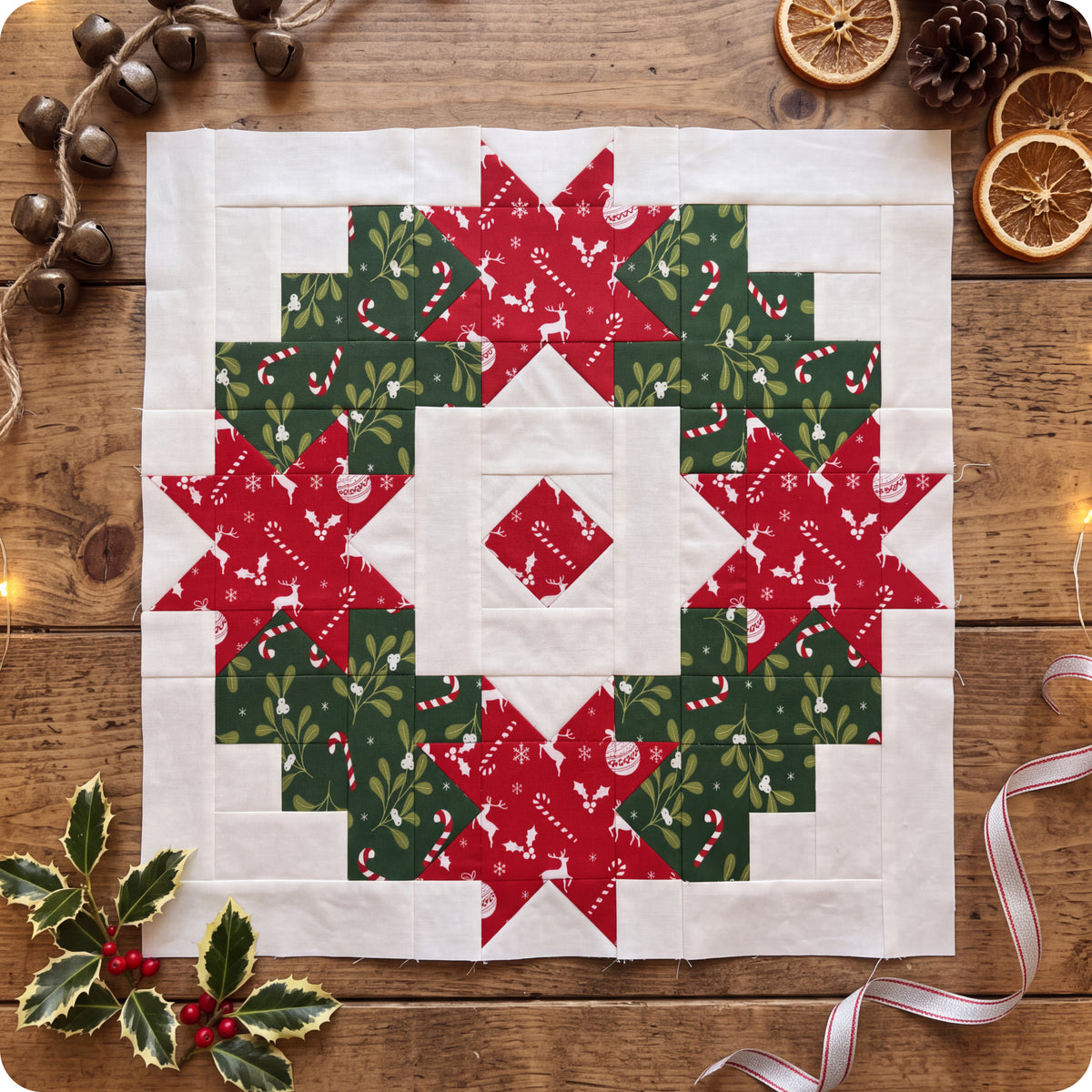 Wreath of Joy Block Digital PDF Pattern