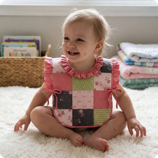 Baby Bib with Optional Ruffle Digital PDF Pattern