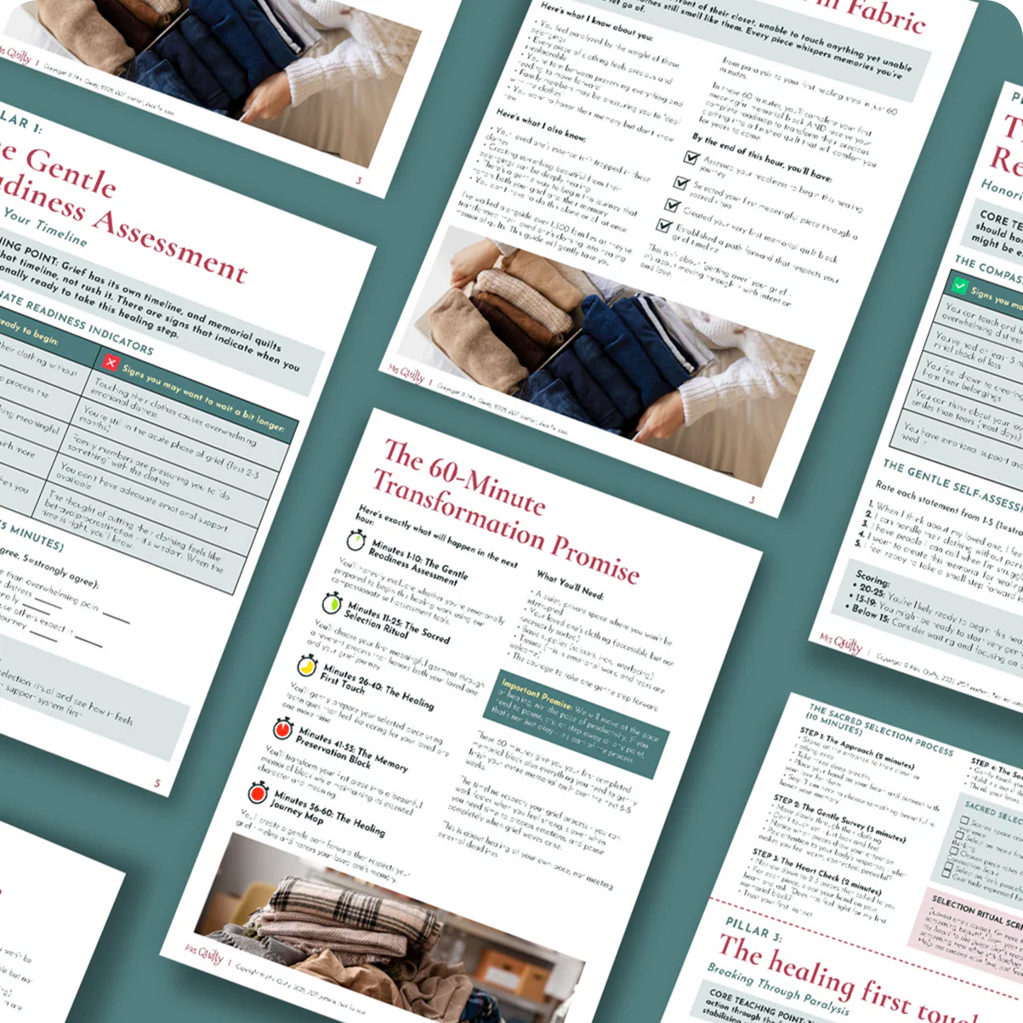 Memorial Quilt Downloadable PDF E-book