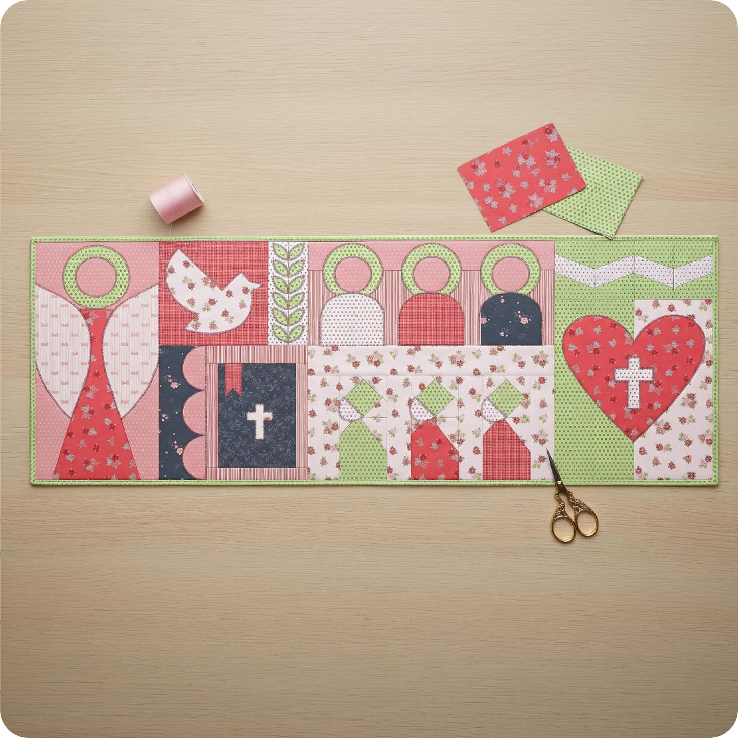 Spring Blessings Table Runner Digital PDF Pattern