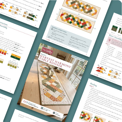 Harvest Harmony Table Runner Digital PDF Pattern