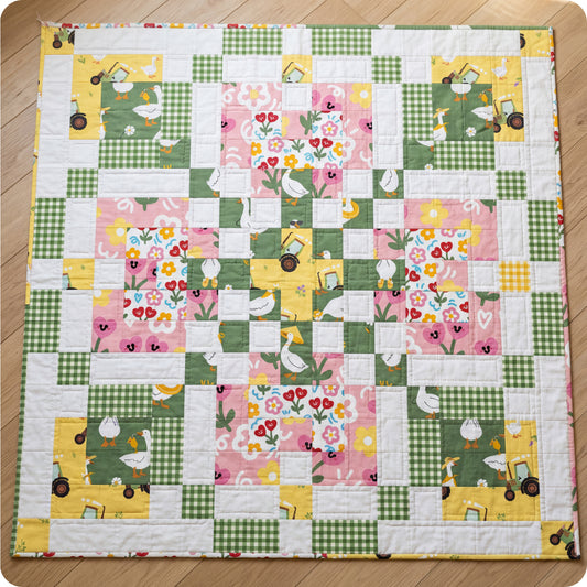 Pixel Petals Lap Quilt Digital PDF Pattern