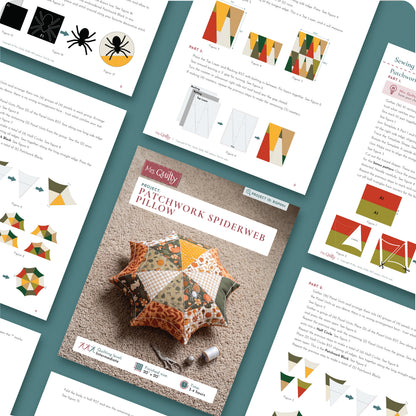 Patchwork Spiderweb Pillow Digital PDF Pattern