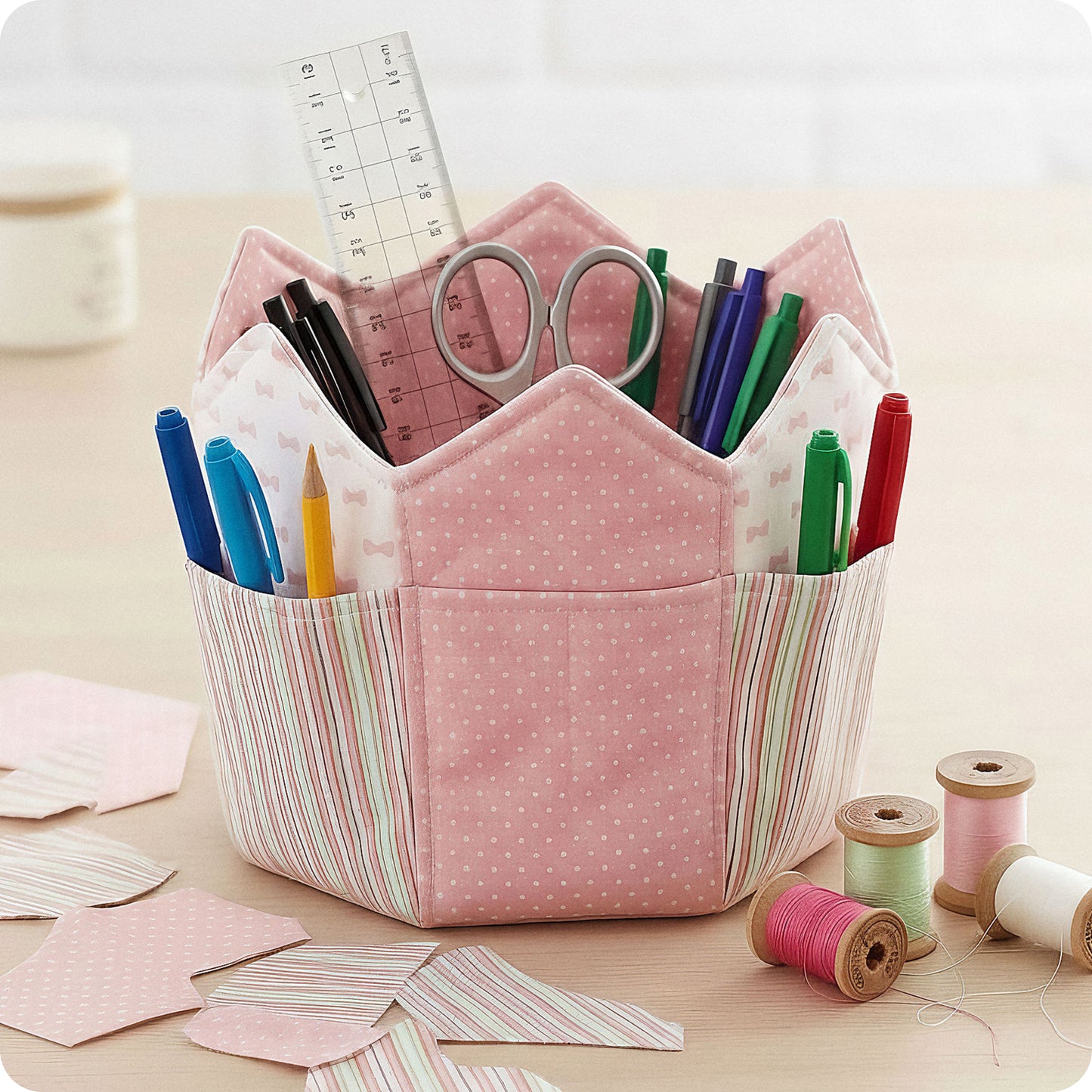 Quilted Stationery Organizer Digital PDF Pattern