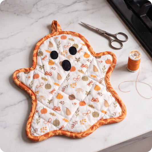 Friendly Ghost Potholder Digital PDF Pattern