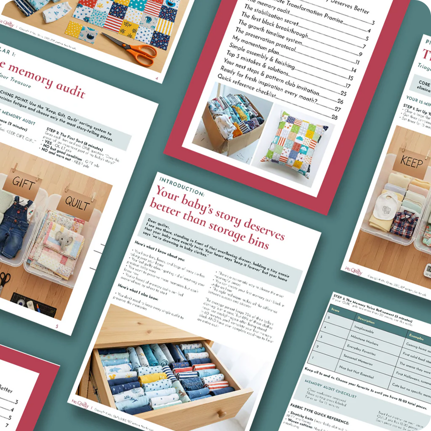 The Baby Memory Quilt Guide Downloadable PDF E-book