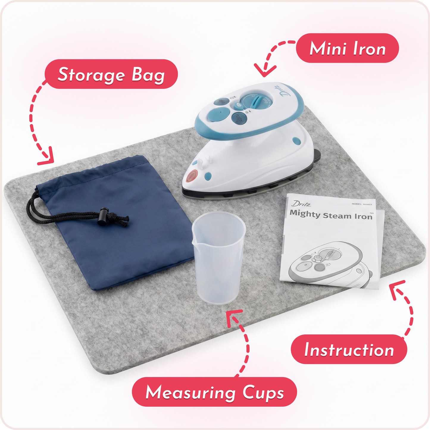Dritz Mighty Iron - Perfect mini iron for patchwork & pressing seams