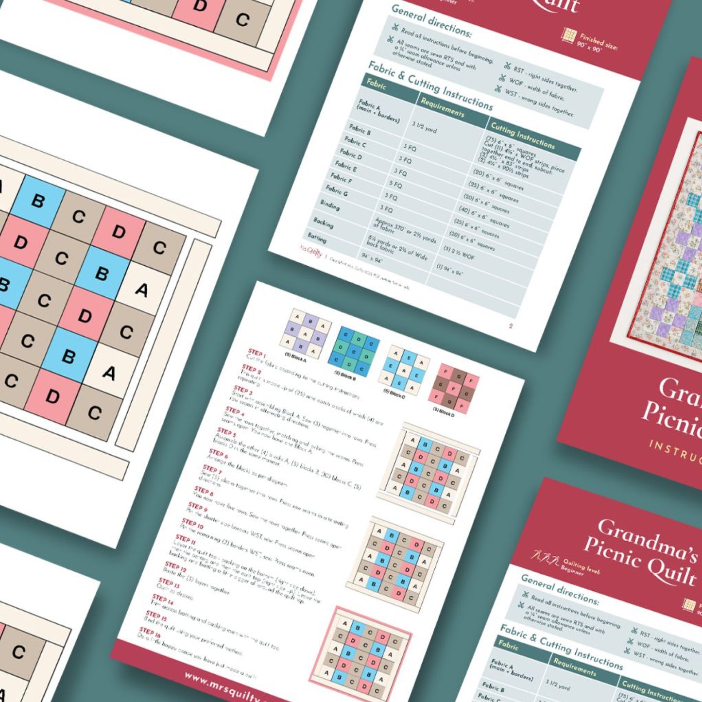Grandmas Picnic Quilt Kit