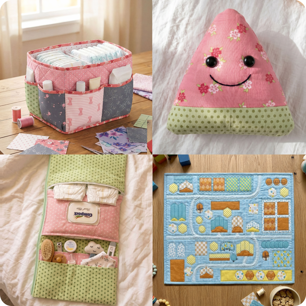 14 Downloadable PDF Baby Quilt Patterns Bundle | Toys, Sleeping Bags, Organizers and more