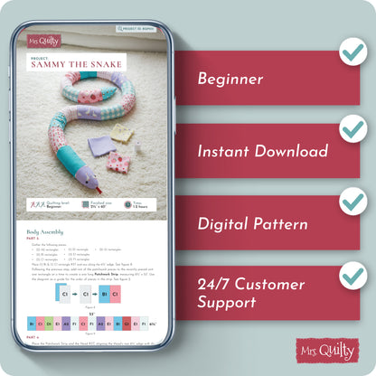 Sammy the Snake Digital PDF Pattern