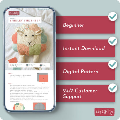 Shirley the Sheep Digital PDF Pattern