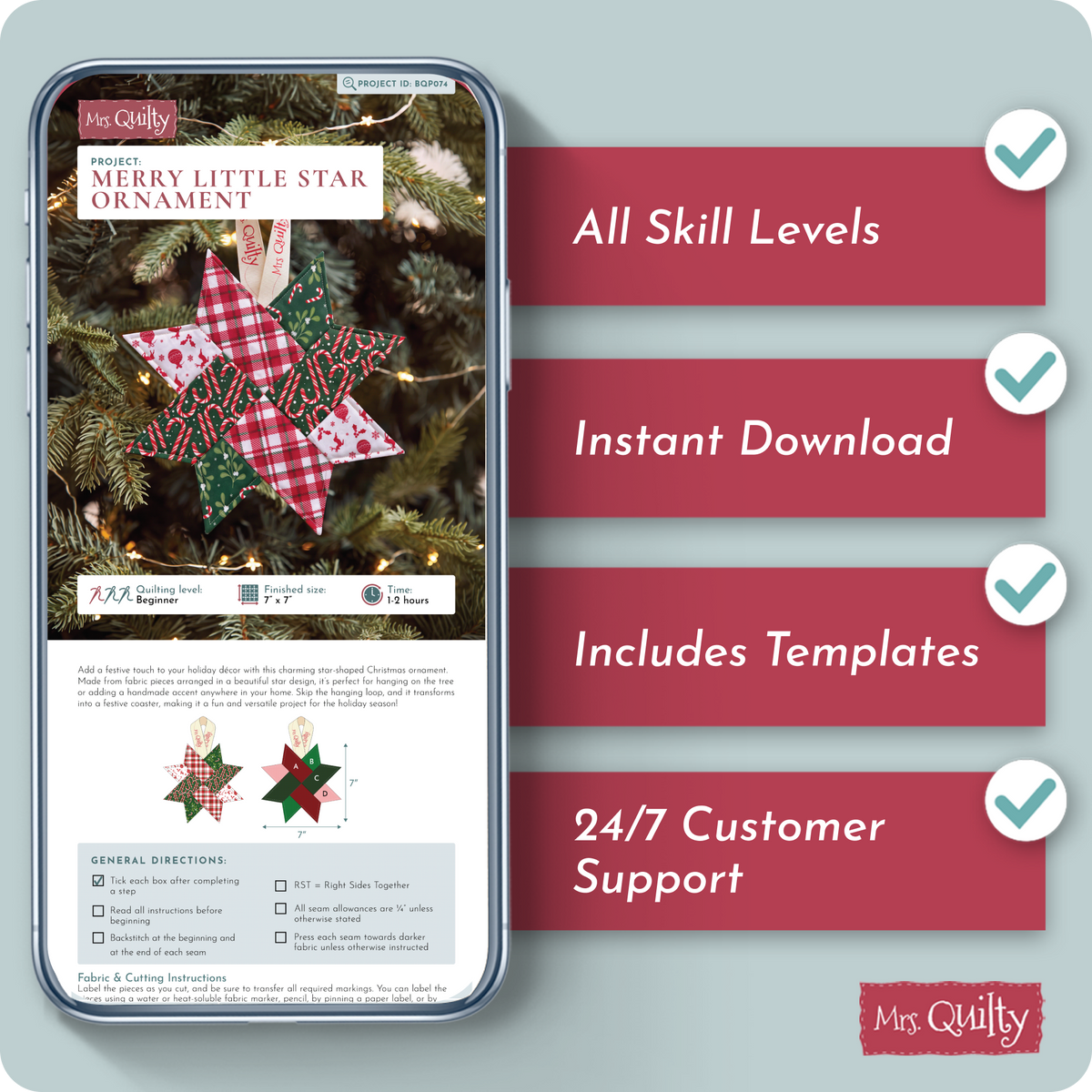 14 Downloadable PDF Christmas Pattern Bundle
