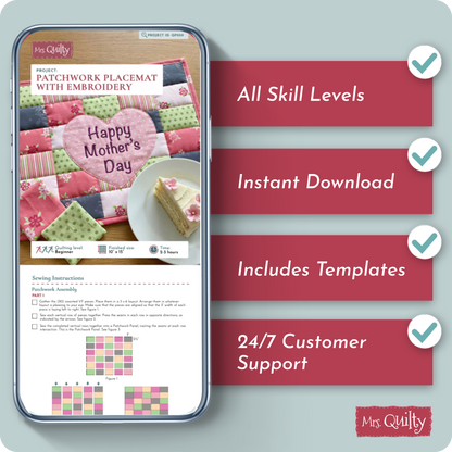 14 Downloadable PDF Mothers Day Quilt Patterns