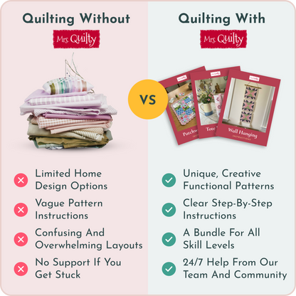 8 Downloadable PDF Quilt x Crochet Fusion Patterns