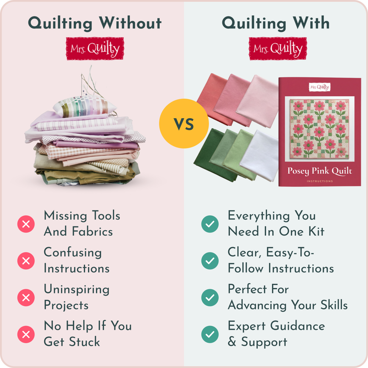 Pink Garden Quilt Kit