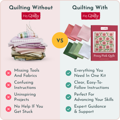 Pink Garden Quilt Kit