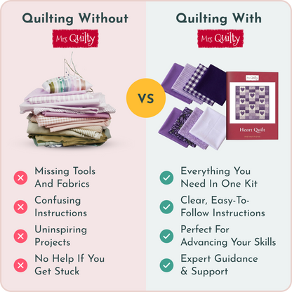 Purple Hearts Quilt Kit