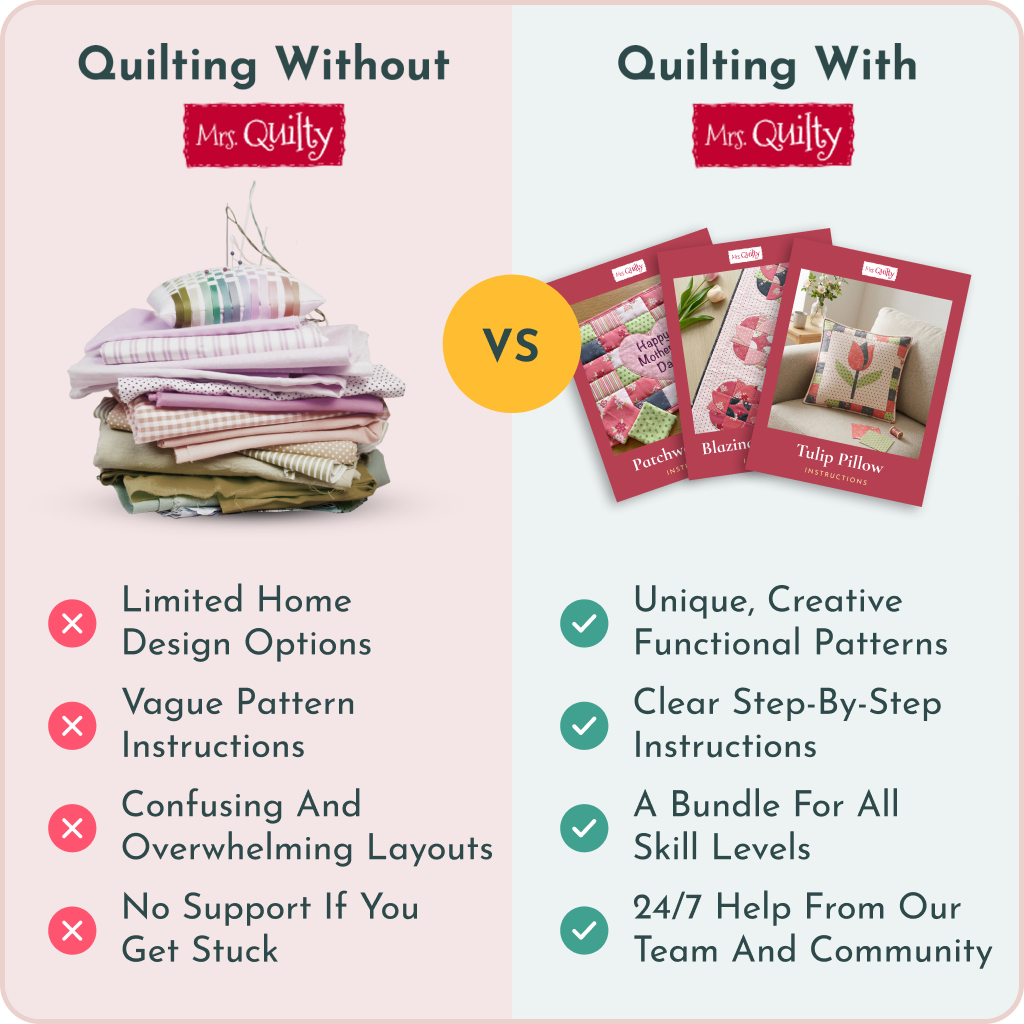 14 Downloadable PDF Mothers Day Quilt Patterns