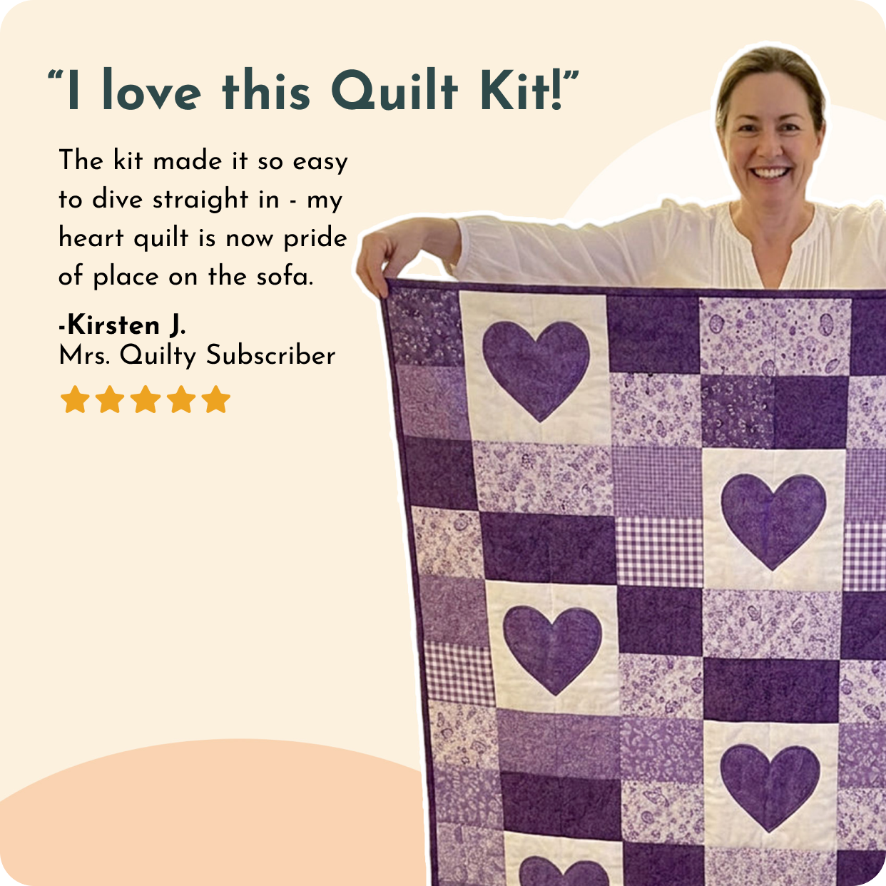 Purple Hearts Quilt Kit
