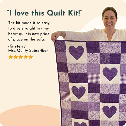 Purple Hearts Quilt Kit