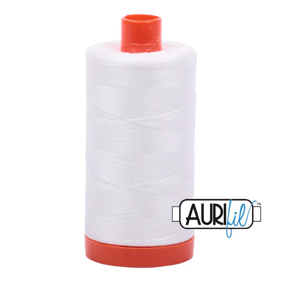 Aurifil 50wt Cotton Thread 1422yd - White