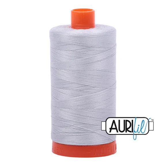 Aurifil 50wt Cotton Thread 1422yd - Silver