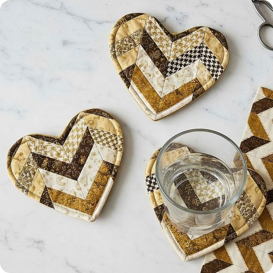 Heart Coaster Digital PDF Quilt Pattern