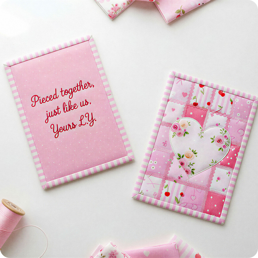 Quilted Patchwork Greeting Card Digital PDF Pattern