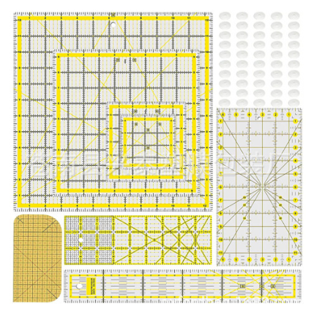 Non-Slip Acrylic Quilting Ruler Set | Mrs. Quilty