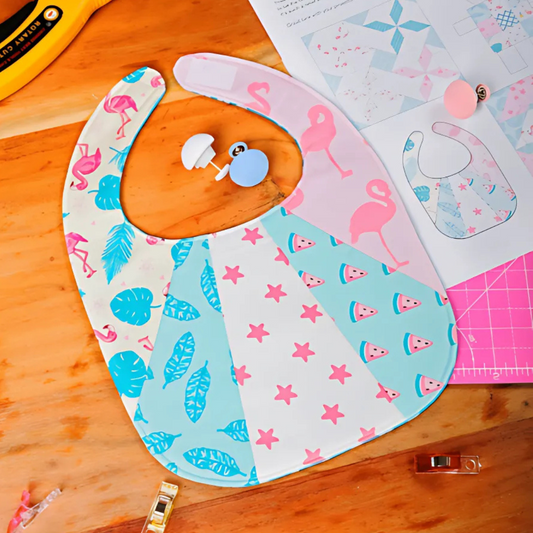 Patchwork Baby Bib Downloadable PDF Quilt Pattern