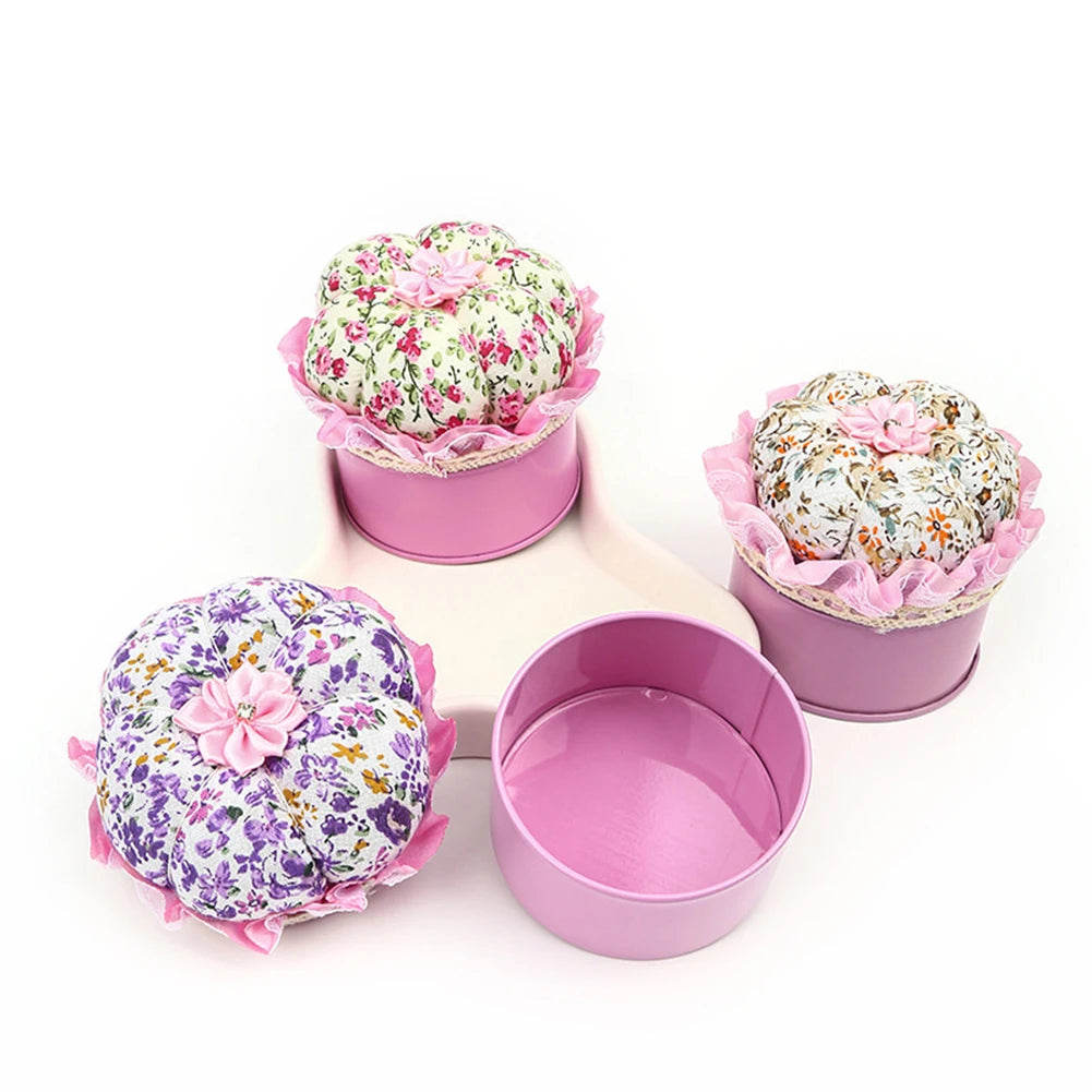 Pin cushion with storage box