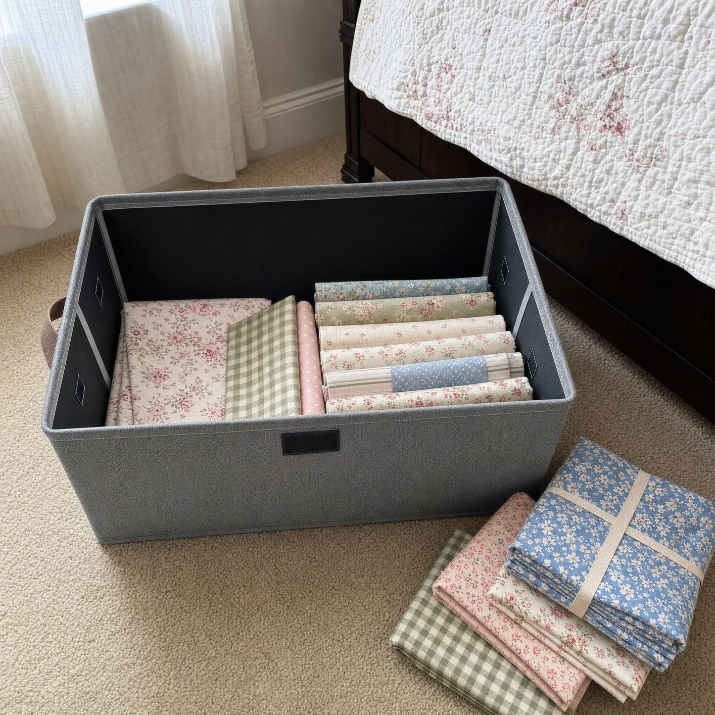 Foldable Storage Box With a Transparent Lid